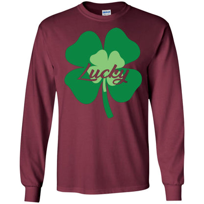 Saint Patrick's Day T-shirt Lucky Leprechaun Maroon