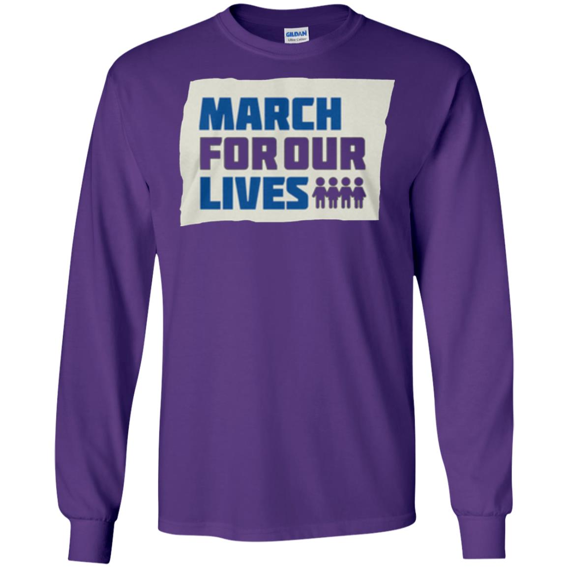 March For Our Lives Anti Gun T-shirt Purple