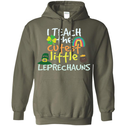 Cutest Little Leprechauns St. Patricks Day Teacher T-shirt Military Green