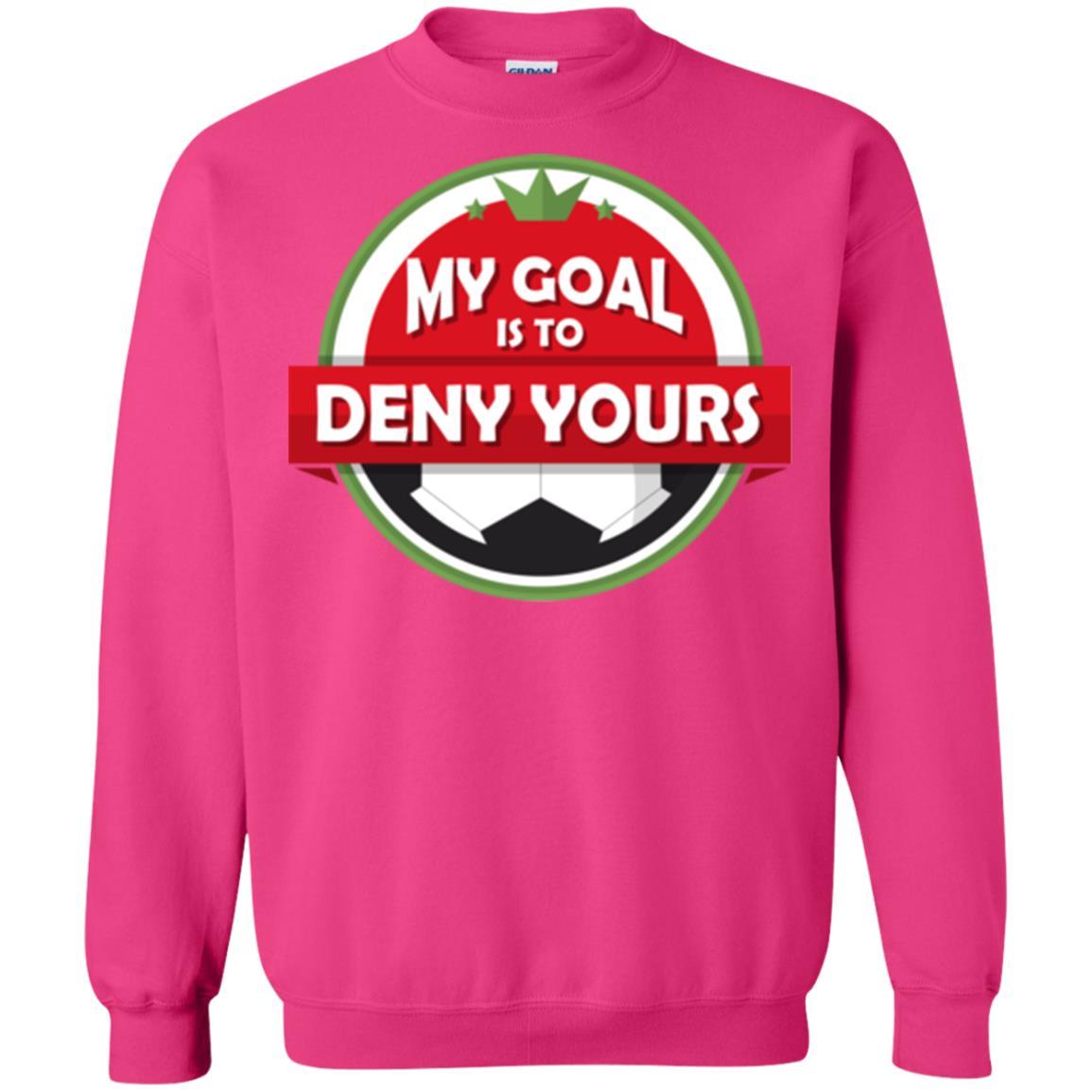 Soccer Christmas T-shirt My Goal Is To Deny Yours Heliconia