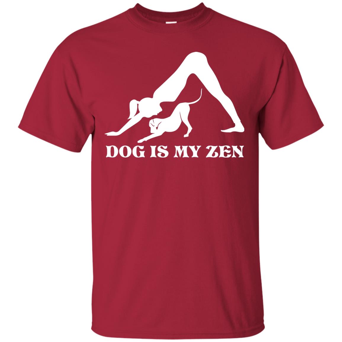 Yoga Dog T-shirt Dog Is My Zen Cardinal