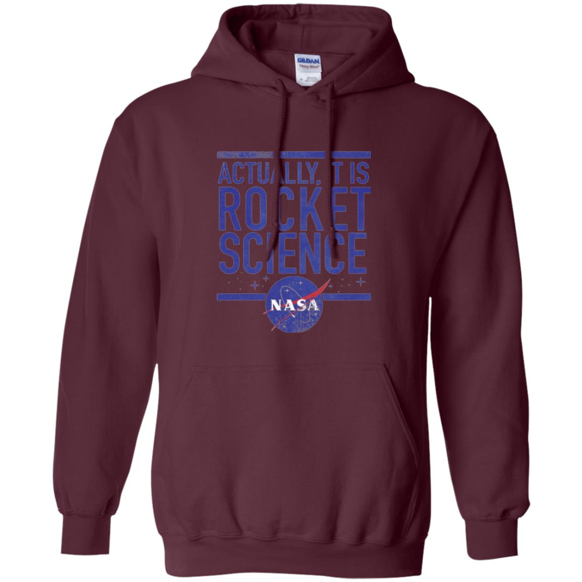 Science T-shirt Actually It Is Rocket Science Graphic Maroon