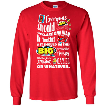 Whether You_re Straight Gay Bi Or Whatever Lgbt Shirt Red