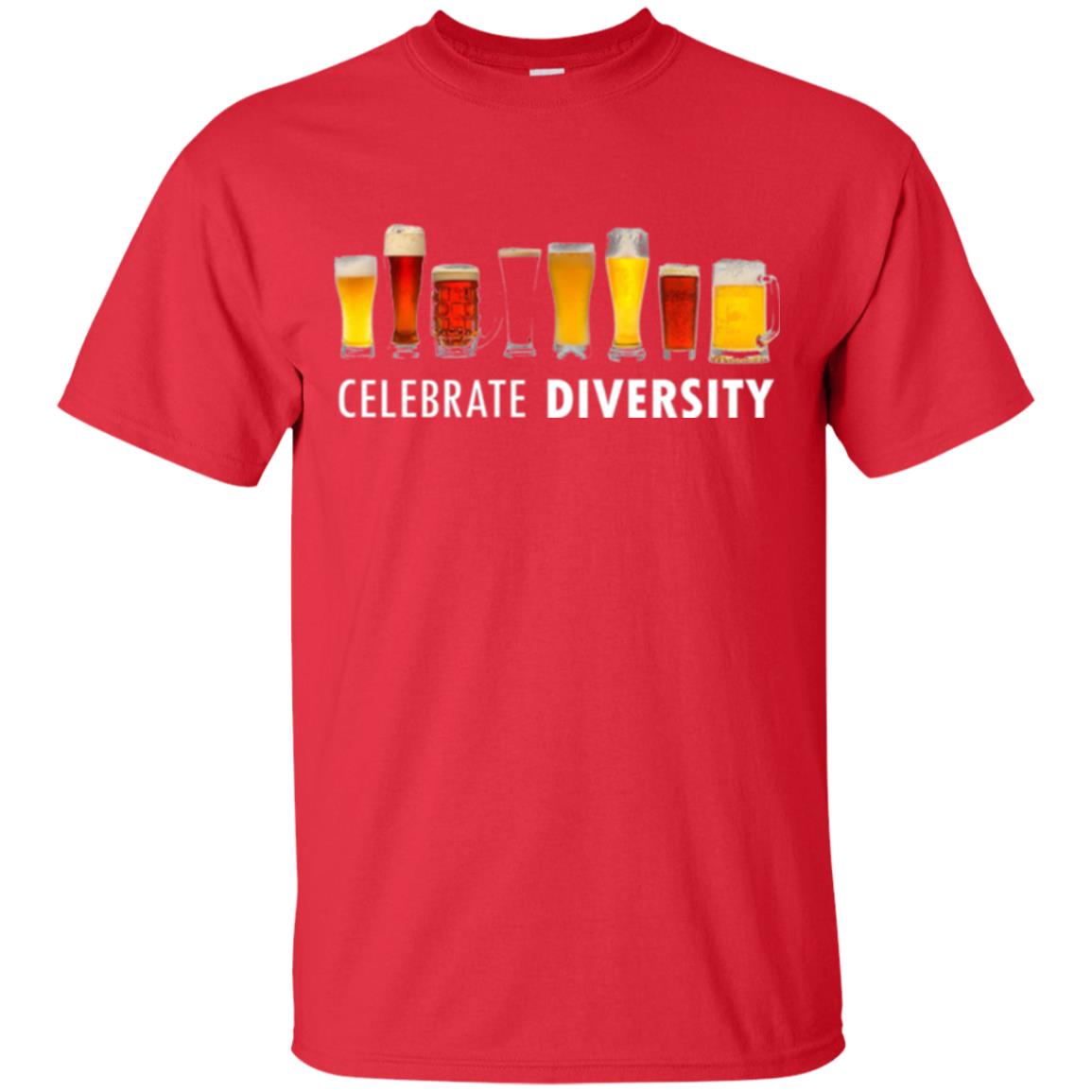 Beer Lovers T-shirt Celebrate Diversity Red