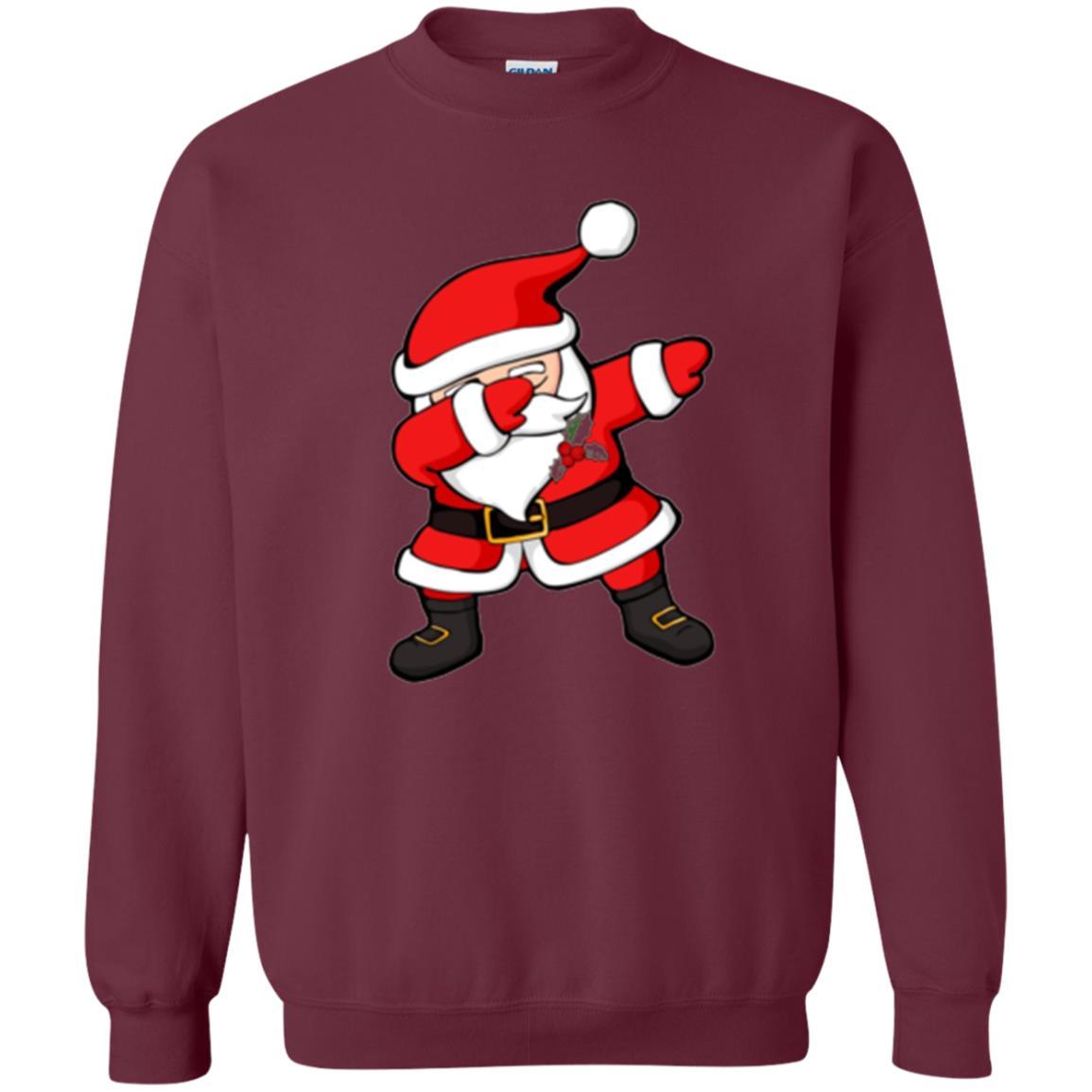 Christmas T-shirt Dabbing Santa Claus Christmas Dab Novelty Maroon