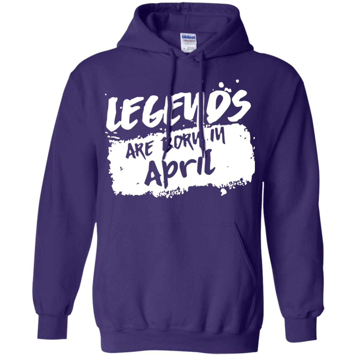 April Birthday Shirt Legends Are Born In April Purple