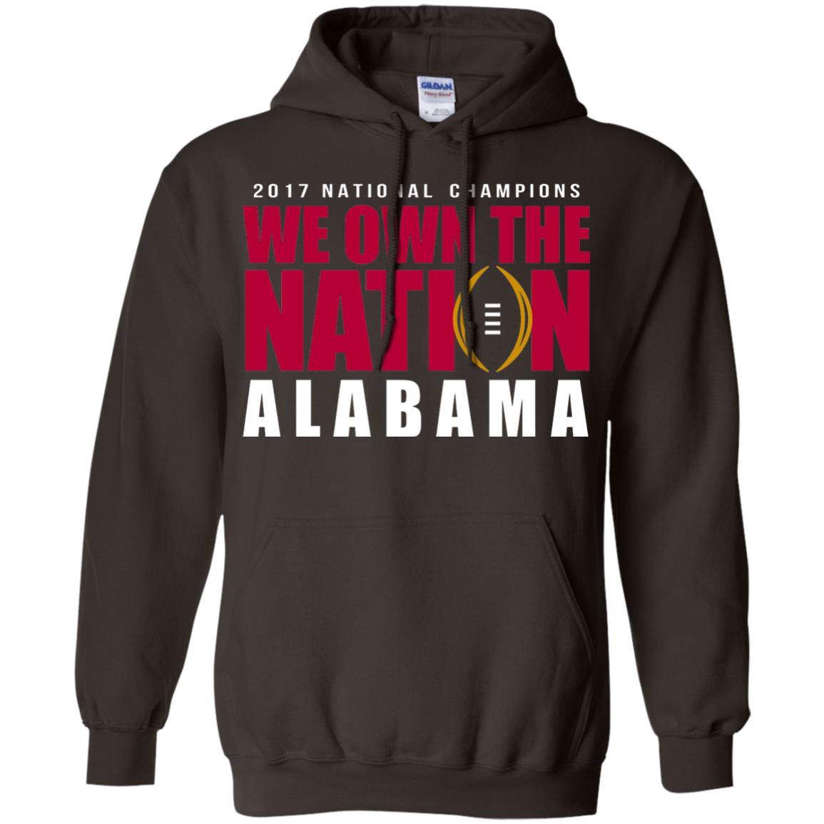 Football Lover T-shirt Alabama 2017 National Champions We Own The Nation Dark Chocolate