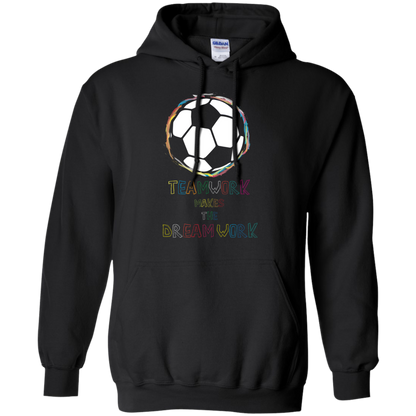 Soccer T-shirt Teamwork Makes The Dreamwork Black