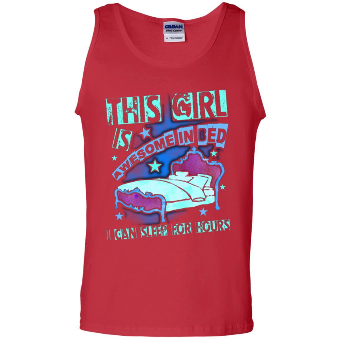 This Girl Is Awesome In Bed I Can Sleep For Hours T-shirt Red
