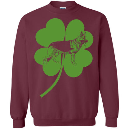 German Shepherd Saint Patrick_s Day T-shirt Maroon