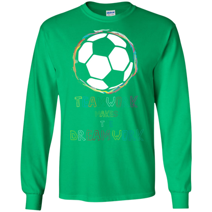 Soccer T-shirt Teamwork Makes The Dreamwork Irish Green