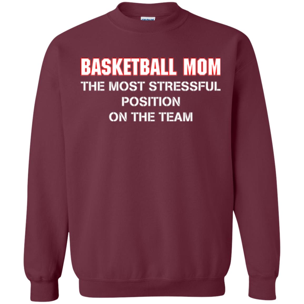 Basketball Lover T-shirt The Most Stressful Position Position On The Team Maroon
