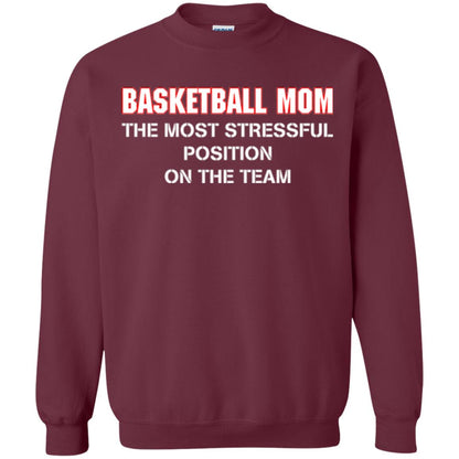 Basketball Lover T-shirt The Most Stressful Position Position On The Team Maroon