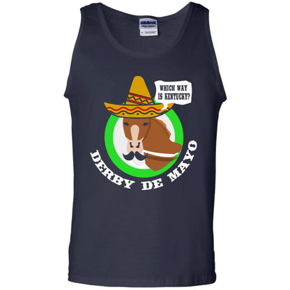 Derby De Mayo Kentucky Sombrero Mexican Horse Race T-shirt Navy