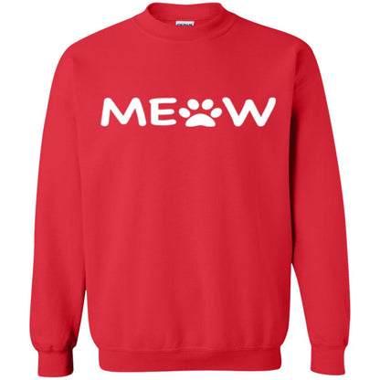 Cat Lovers T-shirt Meow Kitten Paw Red