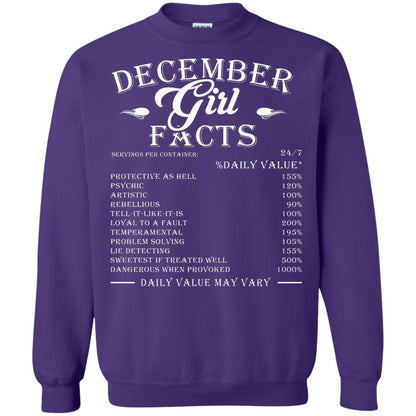 December Girl Facts T-shirt Purple