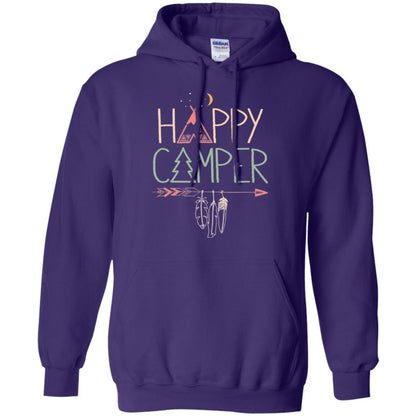 Camper T-shirt Happy Camping Purple