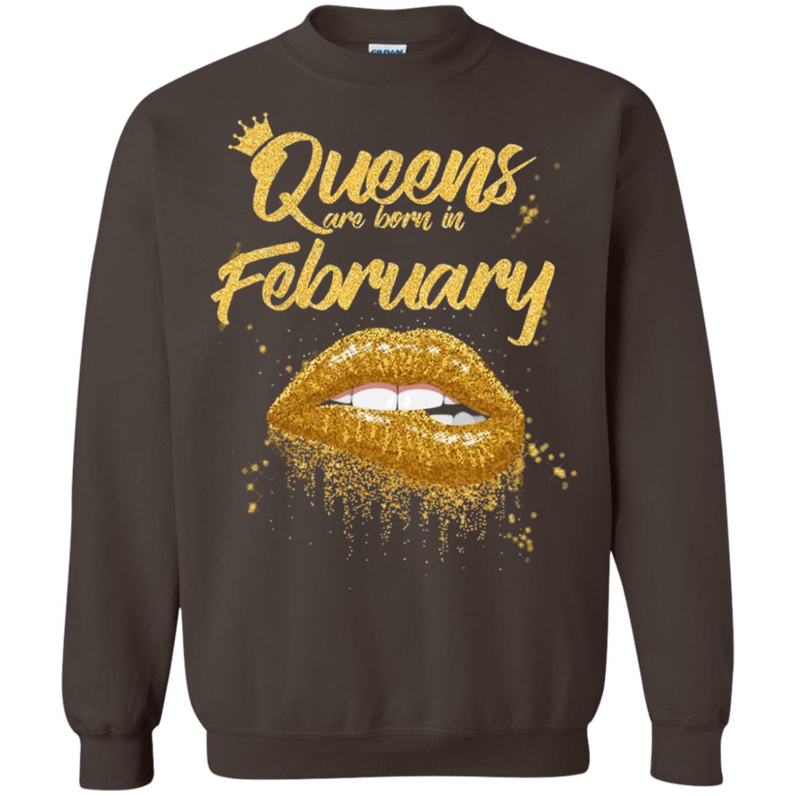 Black Women T-shirt Queens Are Born In February Birthday Dark Chocolate