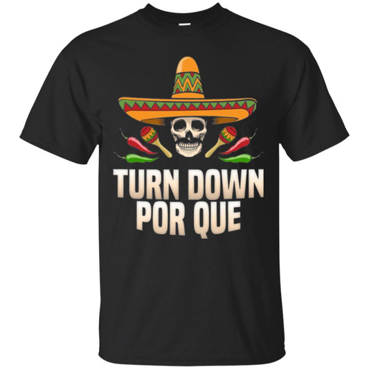 Turn Down Por Que Skull Pirate T-shirt Black