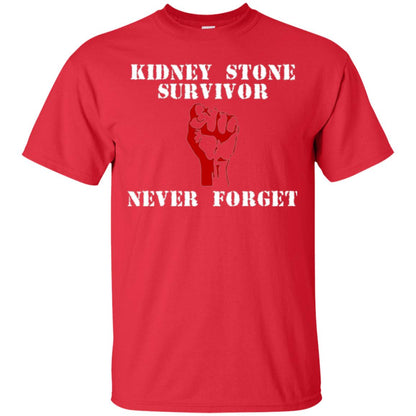 Kidney Stone Survivor Never Forget T-shirt Red