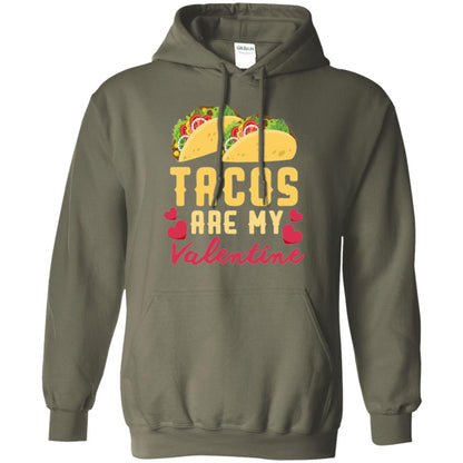 Funny Valentines Day Shirt Tacos Lovers Love Heart Gift Shirt Military Green