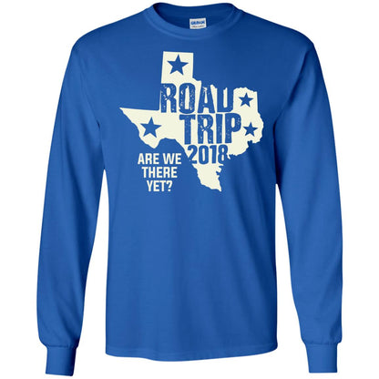 Texas Road Trip 2018 Funny Family Vacation Shirt Royal