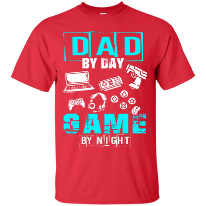 Dad By Day Gamer By Night Gamer T-shirt Red