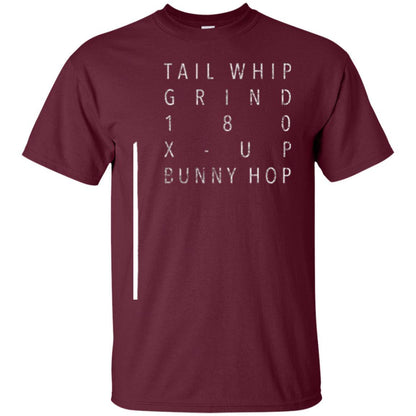 Scooter Tricks T-shirt Tail Whip Grind 180 X-up Bunny Hop Maroon
