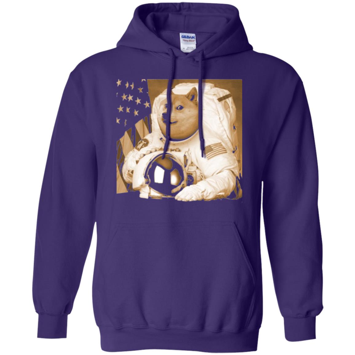 Astronomy T-shirt Dogecoin Moon Astronaut Crypto Purple