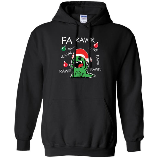 Christmas T-shirt Dinosaur Fa Rawr Black