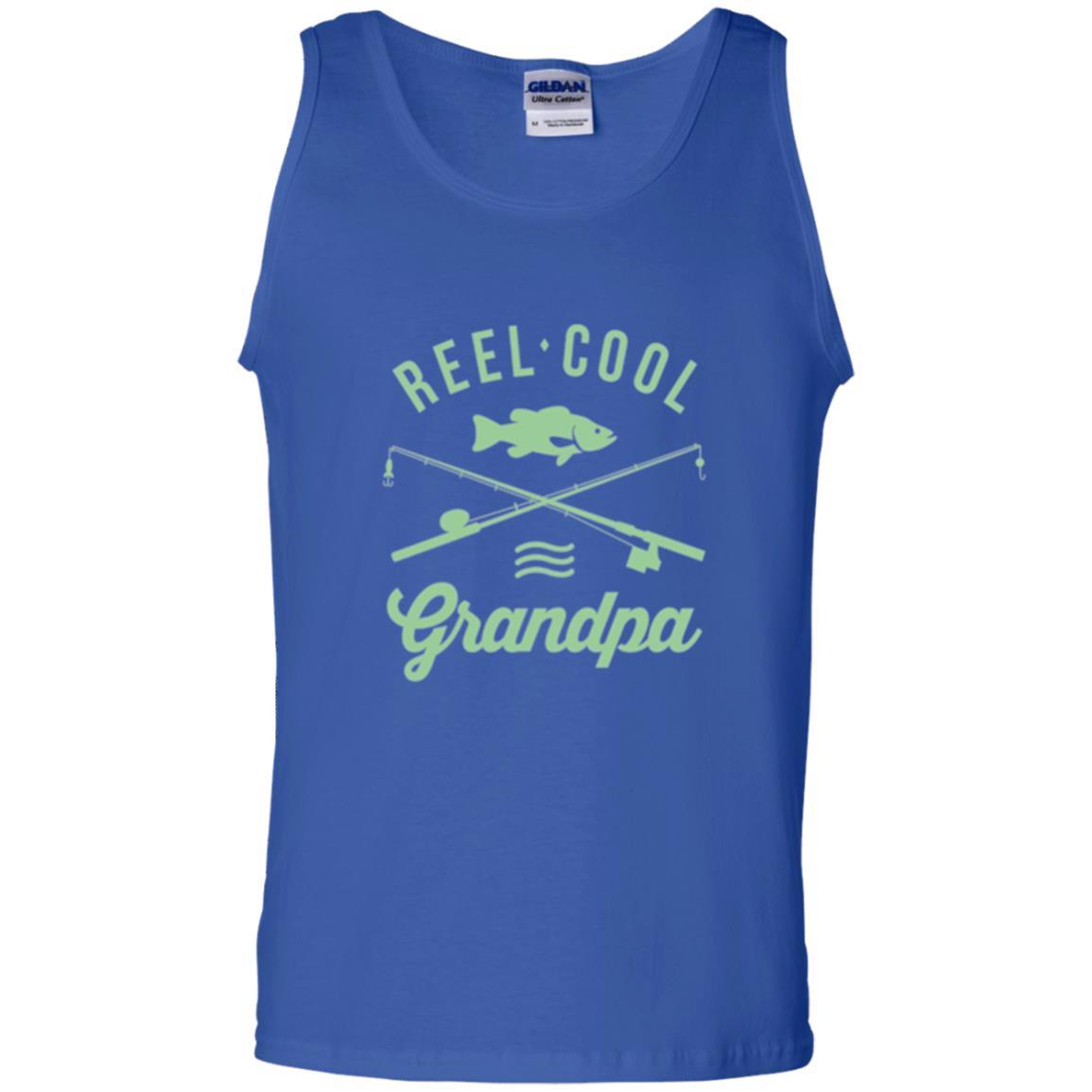 Fisherman T-shirt Retired Grandpa Reel Cool Royal