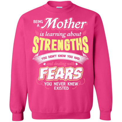 Being A Mom Means Mommy T-shirt Heliconia