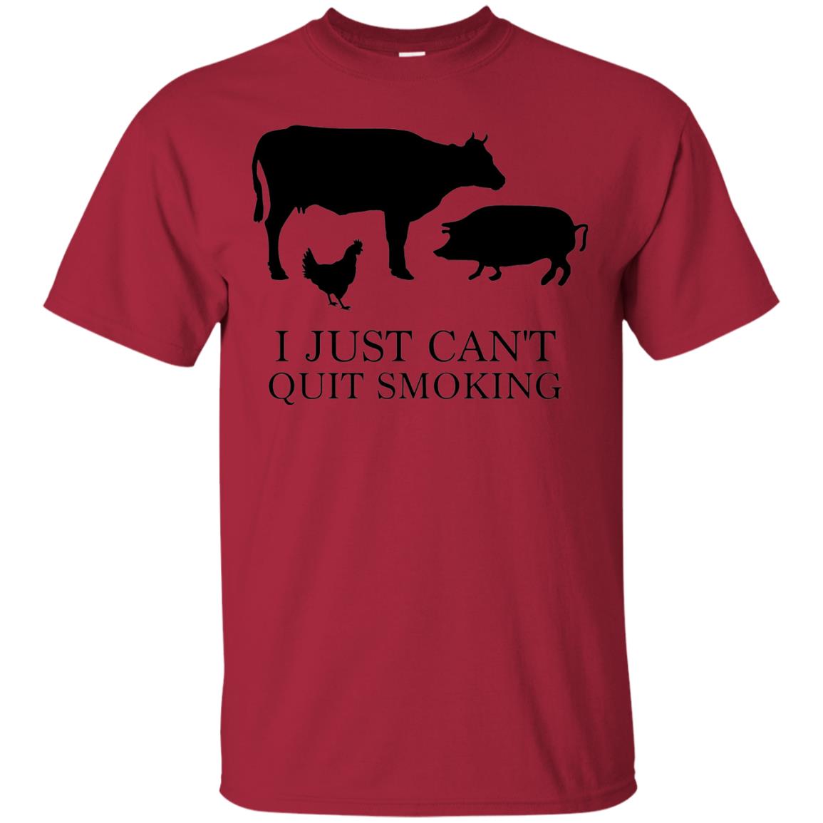 I Just Cant Quit Smoking Bar-b-que Hot And Smokey Shirt Cardinal