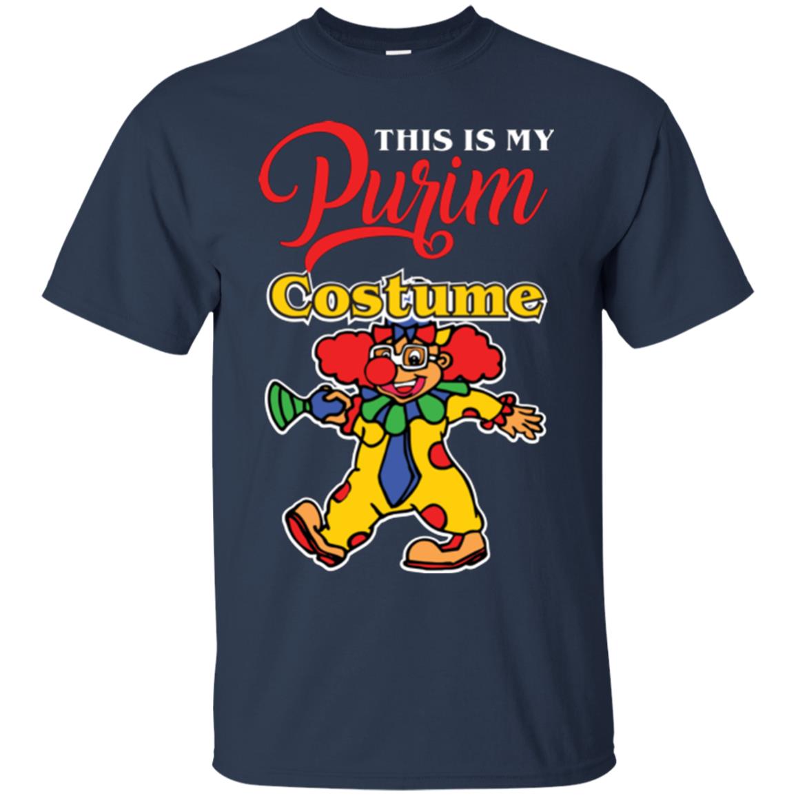 Purim Day T-shirt This Is My Purim Costume Navy
