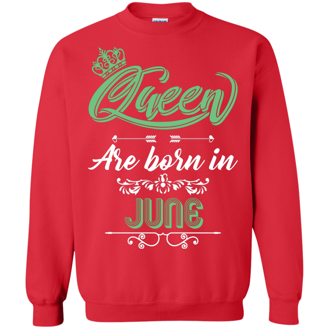 Brithday T-Shirt Queen Are Born In June Red