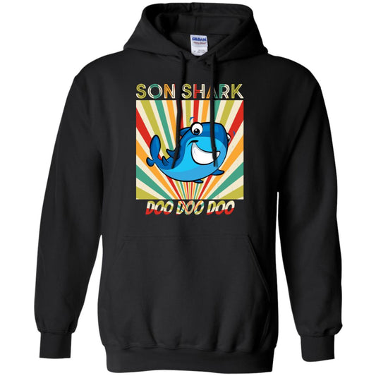Son Shark Doo Doo Doo Family Shark Gift Shirt Black