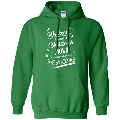 Christmas T-shirt Weekend Forecast Christmas Movie With A Chance Of Baking Irish Green