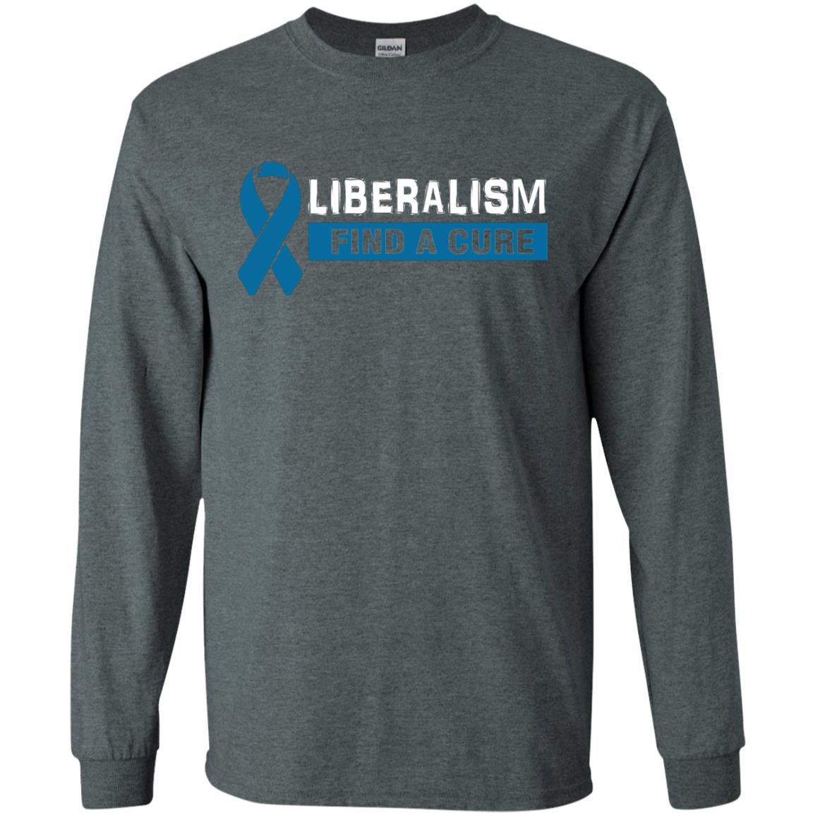 Liberalism Find A Cure Shirt Dark Heather