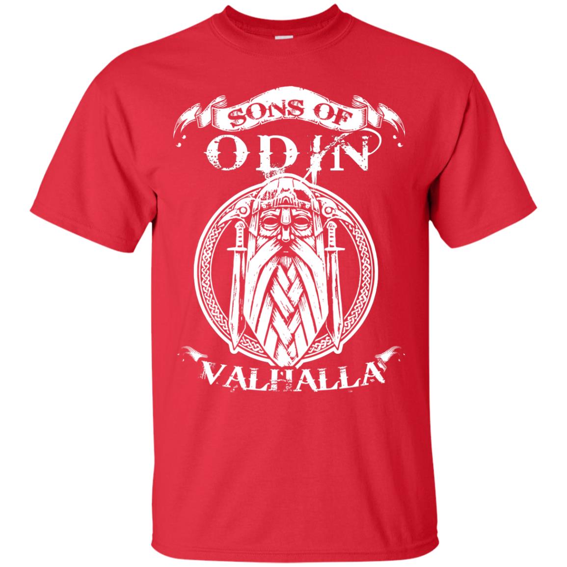 Sons Of Odin Valhalla Viking T-shirt Red