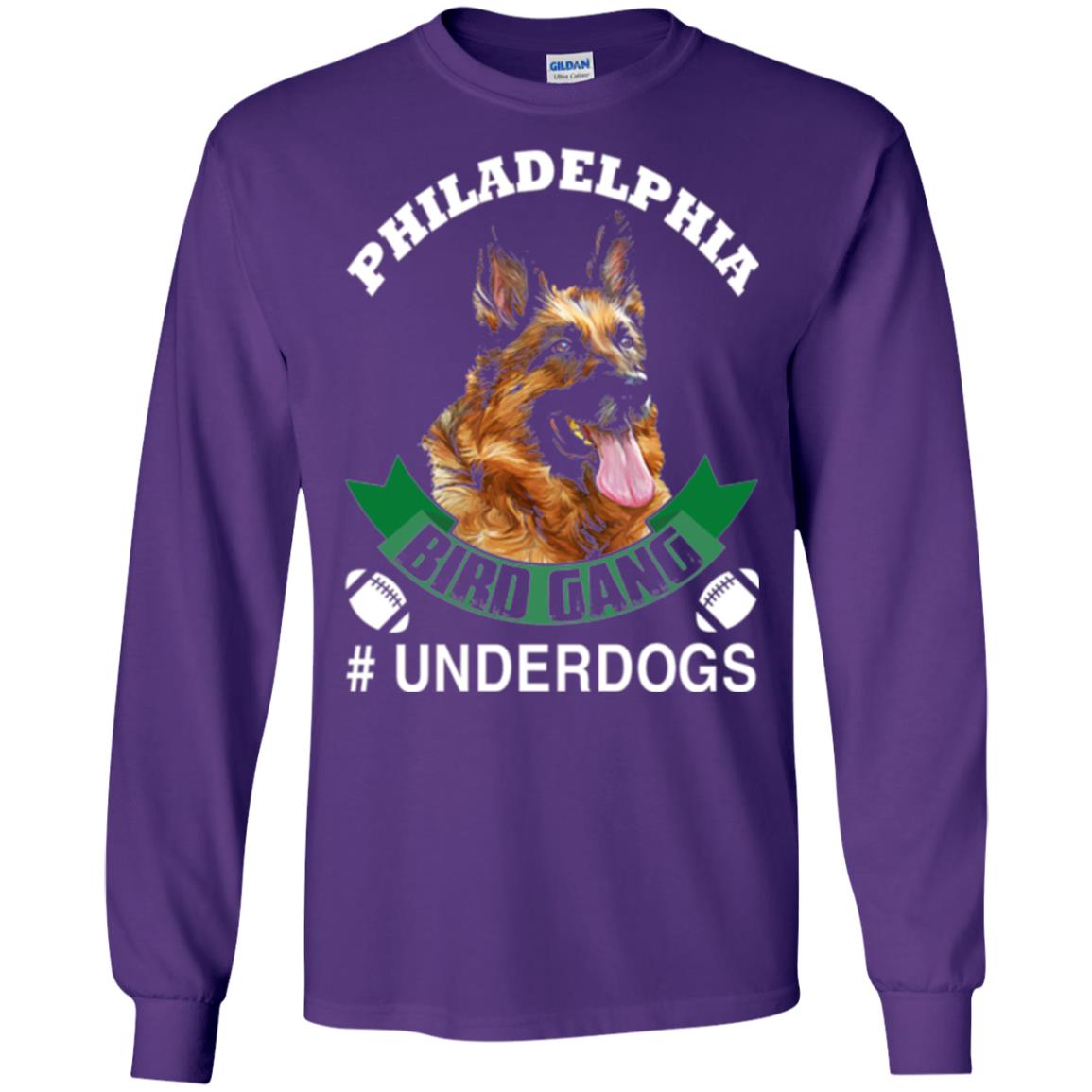 Football Lover T-shirt Philadelphia Bird Gang Underdogs 2018 Purple