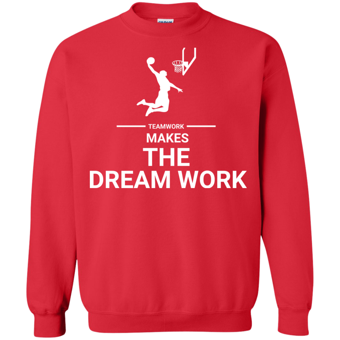 Basketball T-shirt Teamwork Makes The Dream Work Red