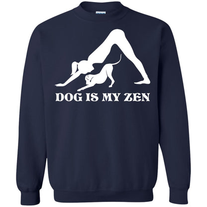 Yoga Dog T-shirt Dog Is My Zen Navy
