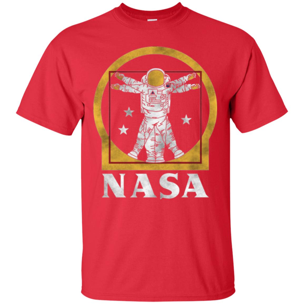 Nasa Vitruvian Astronaut Graphic T-shirt Red
