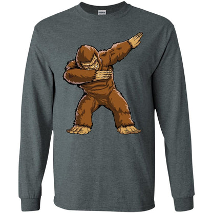 Monkey T-shirt Bigfoot Sasquatch Dabbing Dark Heather