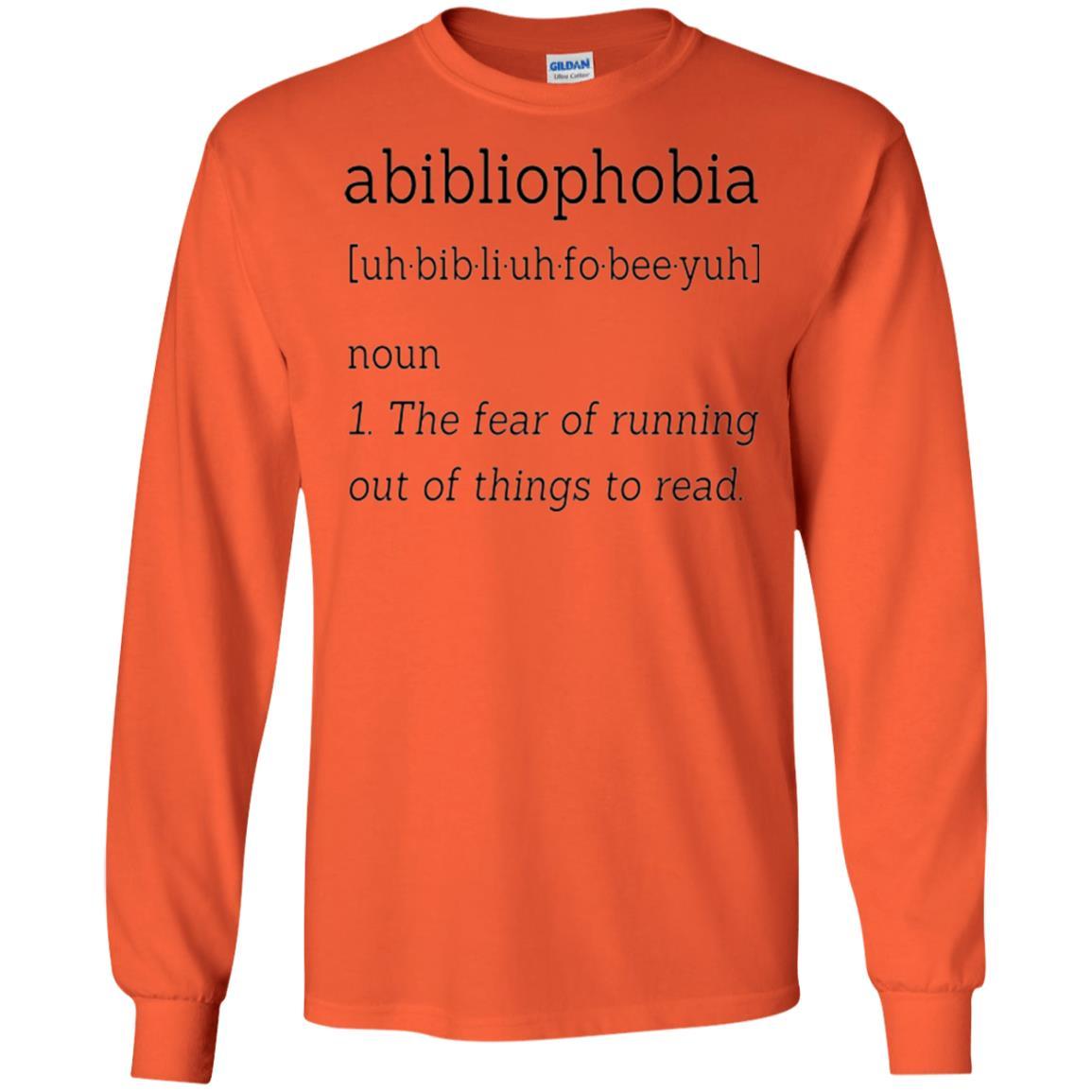 Bookworms T-shirt Abibliophobia Definition