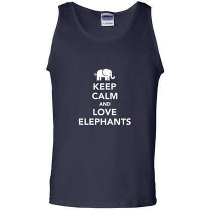 Elephant Lover T-shirt Keep Calm And Love Elephants T-shirt Navy