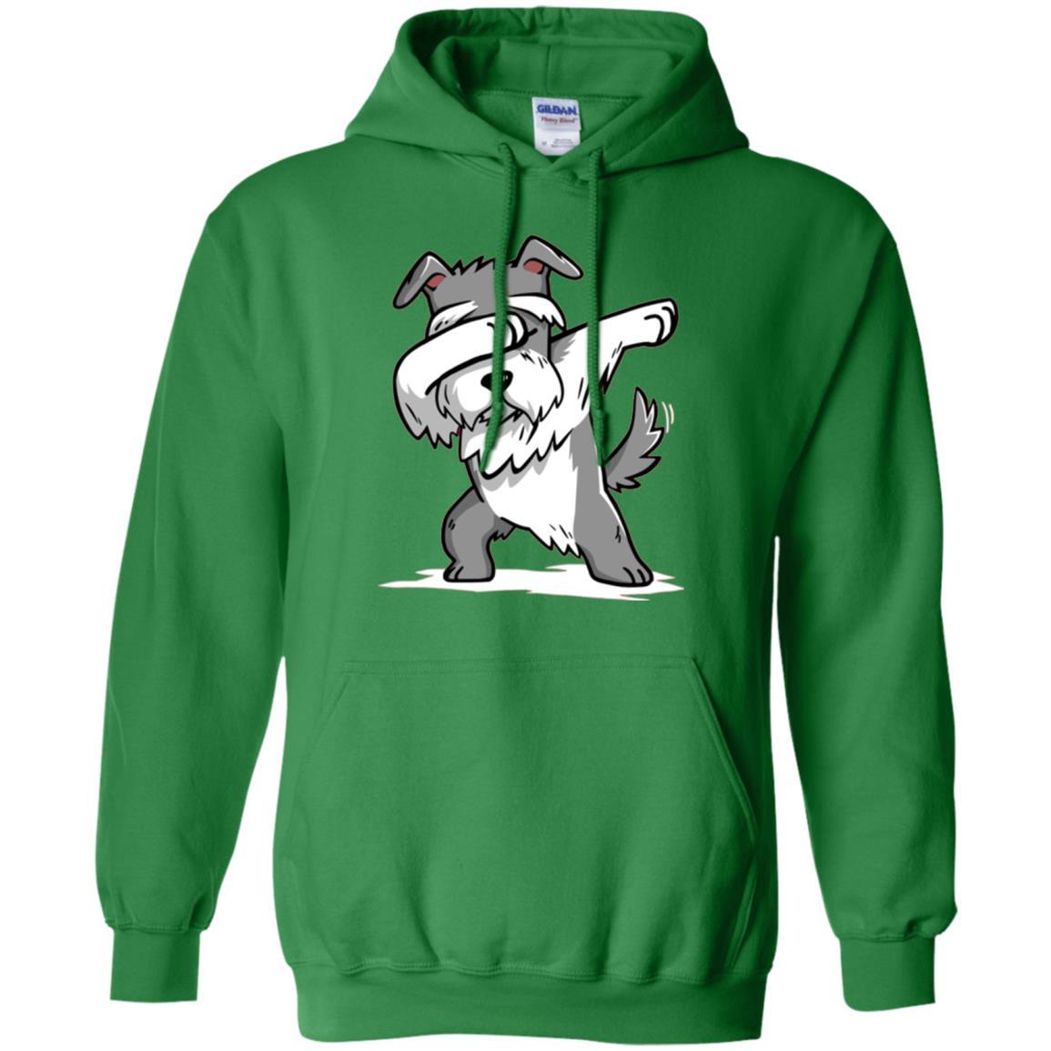Dog Lover T-shirt Miniature Schnauzer Cute Dabbing Irish Green