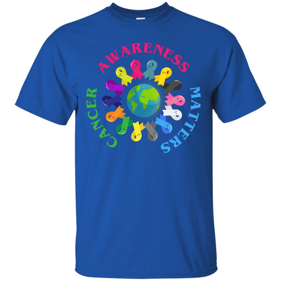 All Cancer Ribbons For All Cancer Awareness T-shirt Royal