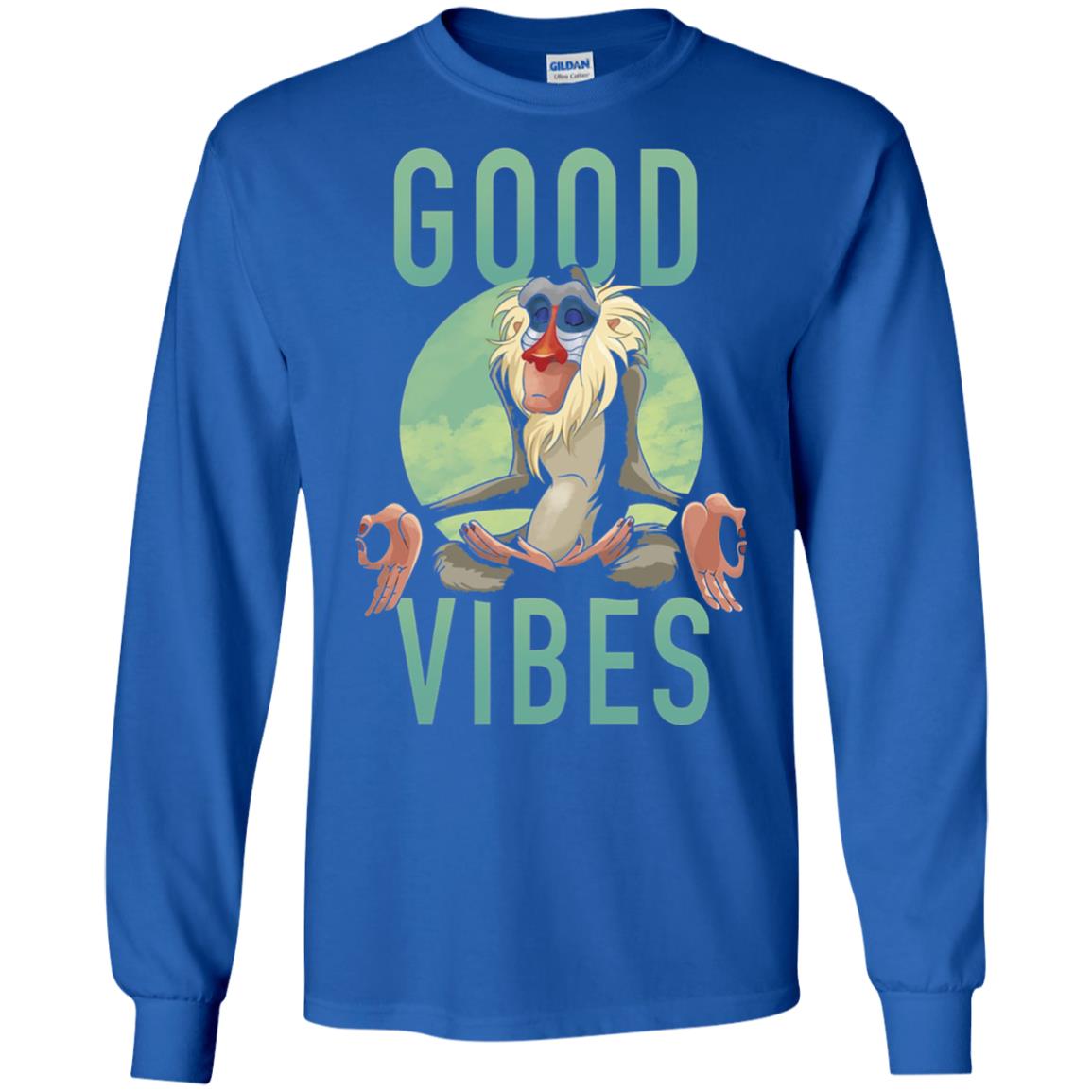 Disney Lion King Rafiki Meditate Good Vibes Graphic T-shirt Royal