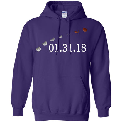 Usa Total Lunar Eclipse On January 31, 2018 T-shirt Purple